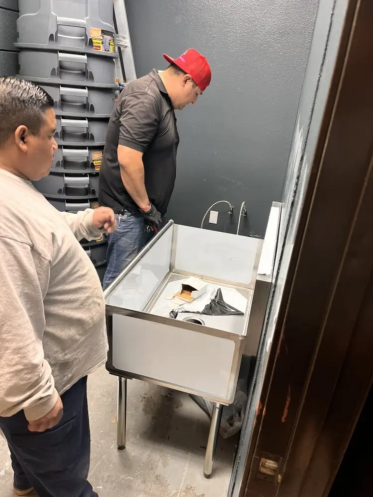 Commercial plumbing and sink installation in Pearland