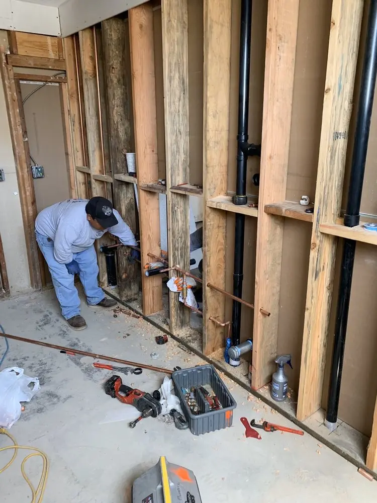 Commercial rough-in plumbing for Trenchless Sewer Repair in Pearland